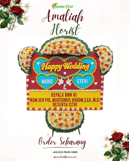Papan Bunga Pernikahan Batang Alai Timur